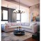 Z-Lite Leila Chandelier, 6-Light, 44 In.W x 10.75 In.H, Matte Black/White Linen 744-44R-MB - alternate 5